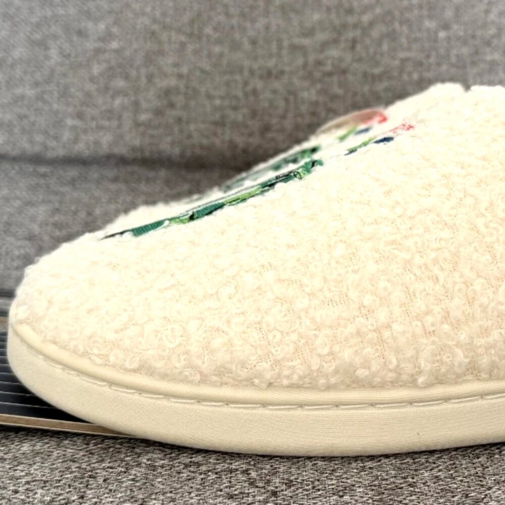 Ember & Oak Men's Ivory Golf #1 Dad Memory Foam Slippers M 9-10 - Picture 4 of 8